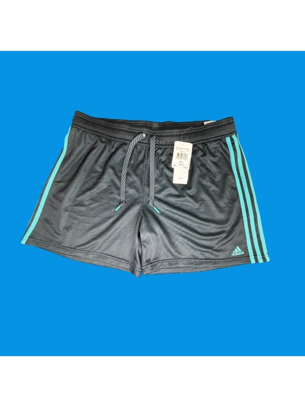 Men’s Adidas Climalite Shadows Shorts Black Teal S07049 XL